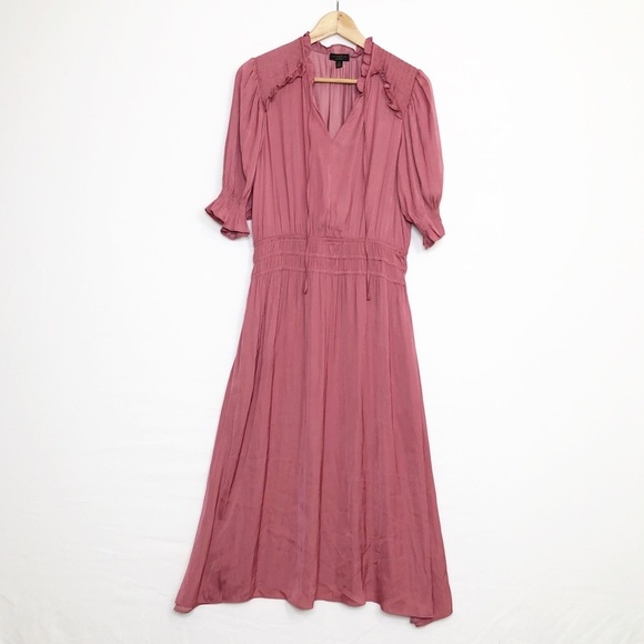 Anthropologie Current Air pink rose, Cape May, Waist mid dress - Picture 12 of 13